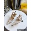 FENDI COLIBRÌ High-heel FF Beaded Slingbacks Beige 2021