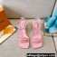 Louis Vuitton Heel 5.5cm Nova Sandals Pink 2021