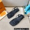 Louis Vuitton Nova Flat Sandals Black 2021