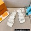 Louis Vuitton Nova Flat Sandals White 2021
