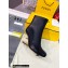 FENDI FIRST Leather High-heeled Boots Black 2021