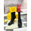 FENDI FIRST Leather High-heeled Boots Black 2021