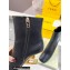 FENDI FIRST Leather High-heeled Boots Black 2021