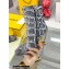 FENDI FIRST Leather High-heeled Boots Python Pattern Gray 2021