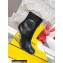 FENDI FIRST Leather High-heeled Boots Ostrich Pattern Black 2021