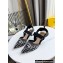 FENDI COLIBRÌ Medium-heel FF Beaded Slingbacks Black 2021