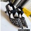 FENDI COLIBRÌ Medium-heel FF Beaded Slingbacks Black 2021