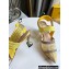 FENDI COLIBRÌ Medium-heel FF Beaded Slingbacks Yellow 2021