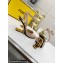 FENDI FIRST Leather High-heeled Sandals Nude with Ankle Strap 2021