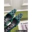 Gucci Heel 4cm GG Slingback Pumps Mesh Green/Crystals 2022