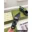 Gucci Heel 4cm Crystals Slingback Pumps Green 2022