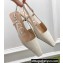 Gucci Heel 4cm Crocodile Print Slingback Pumps White 2022