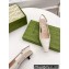 Gucci Heel 4cm Crocodile Print Slingback Pumps White 2022