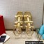 Valentino French Bows Kidskin Flat Sandals Gold 2021