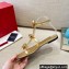 Valentino French Bows Kidskin Flat Sandals Gold 2021