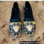 Versace Medusa Renaissance Print Espadrilles Black