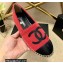 Chanel Plush CC Logo Espadrilles G29762 Red 2022