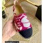 Chanel Printed Fabric CC Logo Espadrilles G29762 Black/Fuchsia 2022