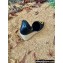 Valentino Leather VLogo Wedge Espadrilles Black