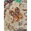 Valentino Leather VLogo Wedge Espadrilles Sandals Brown