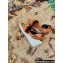 Valentino Leather VLogo Wedge Espadrilles Sandals Brown