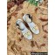 Valentino Leather VLogo Wedge Espadrilles Sandals White