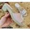 Gucci Heel 6cm Double G Leather Espadrilles Slide Sandals Pastel Pink 2022