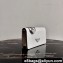 Prada Brushed Leather Shoulder Bag 1BD307 White 2021