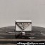 Prada Brushed Leather Shoulder Bag 1BH189 White 2021