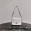 Prada Brushed Leather Shoulder Bag 1BD308 White 2021