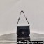 Prada Brushed Leather Shoulder Bag 1BD308 Black 2021