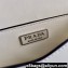 Prada Brushed Leather Shoulder Bag 1BH189 White 2021