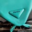 Prada Padded Nappa Leather Triangle Handbag 1BA315 Peacock Blue 2021