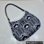 Prada Cleo Jacquard knit and Leather Shoulder Bag 1BC499 Black/White 2021