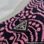 Prada Cleo Jacquard knit and Leather Shoulder Bag 1BC499 Black/Pink 2021