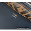 Fendi FF Motif Handle Leather By The Way Medium Boston Bag Dark Blue