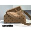 Fendi First Medium Flannel Bag Beige with Karligraphy Embroidery 2021