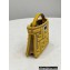Fendi Nano Peekaboo Bag Charm FF Canvas Yellow 2021