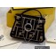 Fendi Nano Peekaboo Bag Charm FF Canvas Black 2021