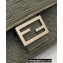 Fendi Medium MIDI Baguette Chain Bag Technical Mesh FF Fabric Dark Green 2021