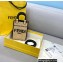 Fendi Mini Sunshine Shopper Bag Braided Straw Black 2021