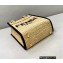 Fendi Mini Sunshine Shopper Bag Braided Straw Black 2021