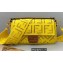 Fendi Medium Baguette Canvas Bag Yellow with Embroidery 2021
