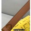 Fendi Medium Baguette Canvas Bag Yellow with Embroidery 2021