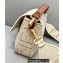 Fendi Medium Baguette Canvas Bag White with Embroidery 2021