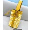 Fendi Mon Tresor Mini Bucket Bag Glazed Canvas FF Vertigo Graphic Print Yellow 2021