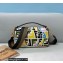Fendi Medium Baguette Bag Embroidered FF Fish-Eye Canvas Bag Multicolor 2021