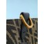 Fendi Shopper Tote Bag Brown Jacquard Fabric FF Vertigo Graphic Print 2021