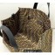 Fendi Shopper Tote Bag Brown Jacquard Fabric FF Vertigo Graphic Print 2021