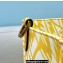 Fendi Shopper Tote Bag Glazed Canvas FF Vertigo Graphic Print Yellow 2021